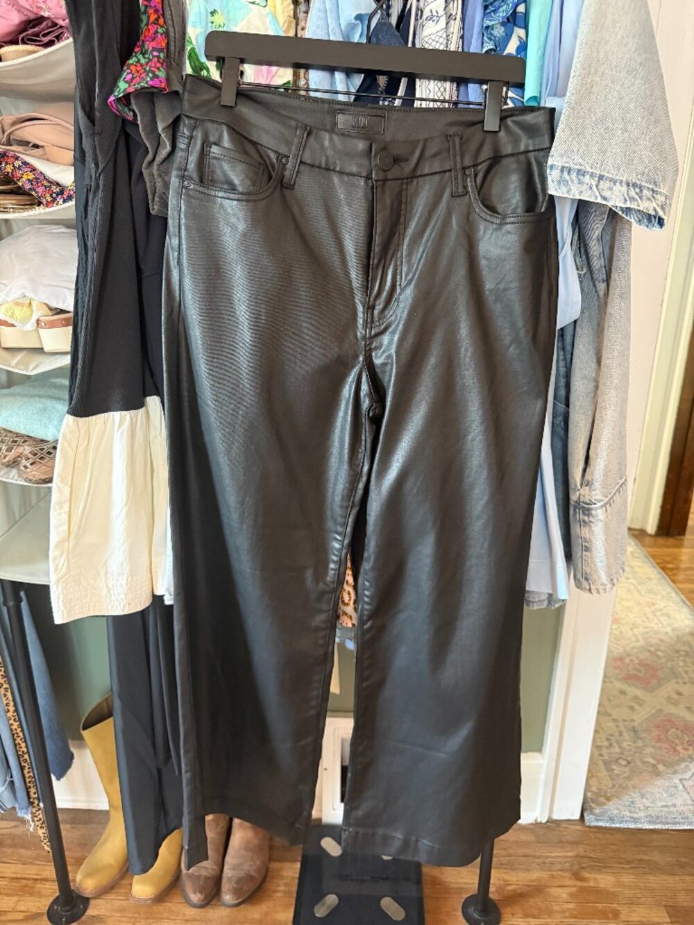 KUT from the Kloth Wide Leg Leather Jeans - Size 10